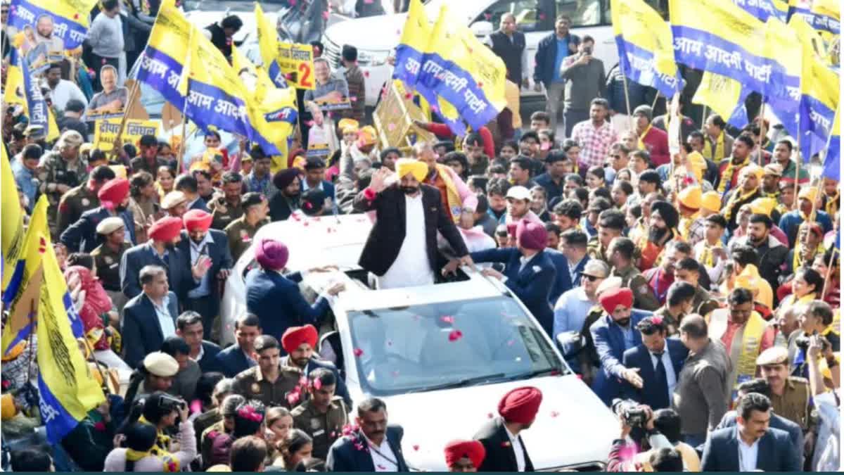 BHAGWANT MANN DELHI ELECTION RALLY