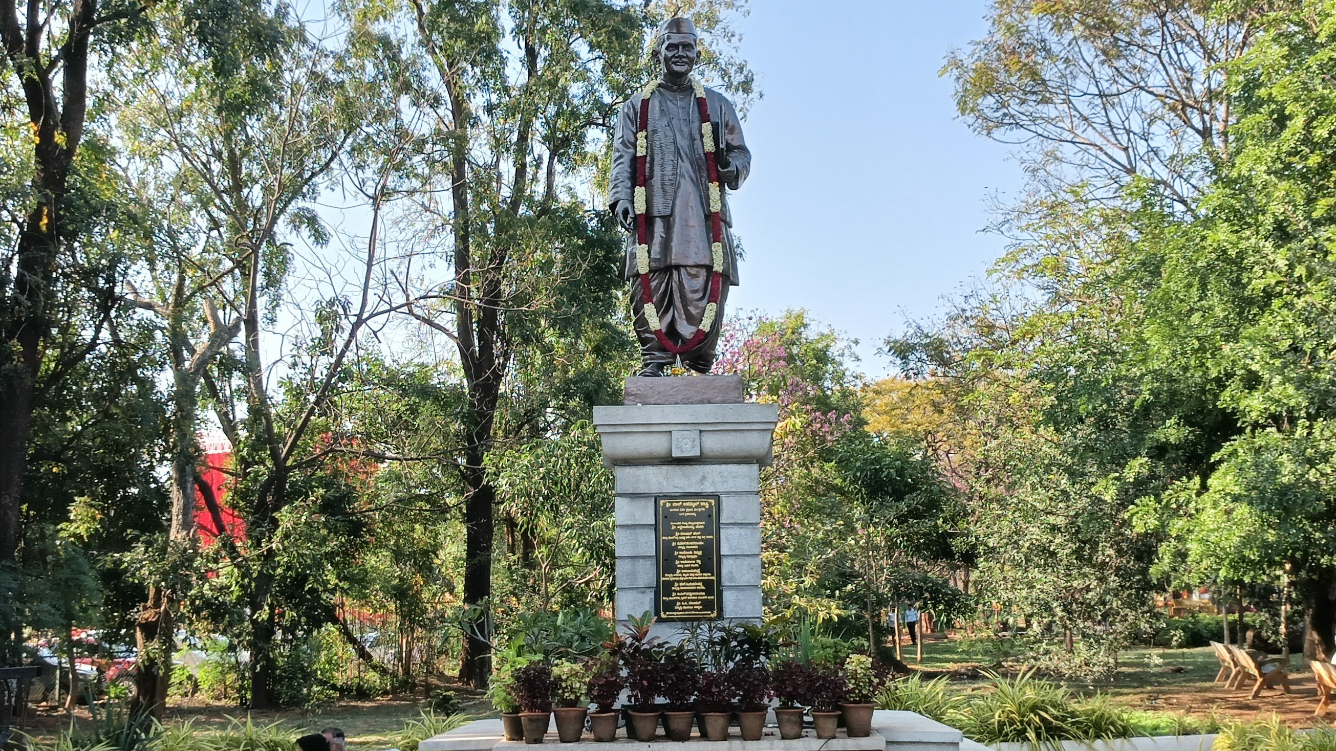 Statues of dignitaries in the premises of the Vidhana Soudha