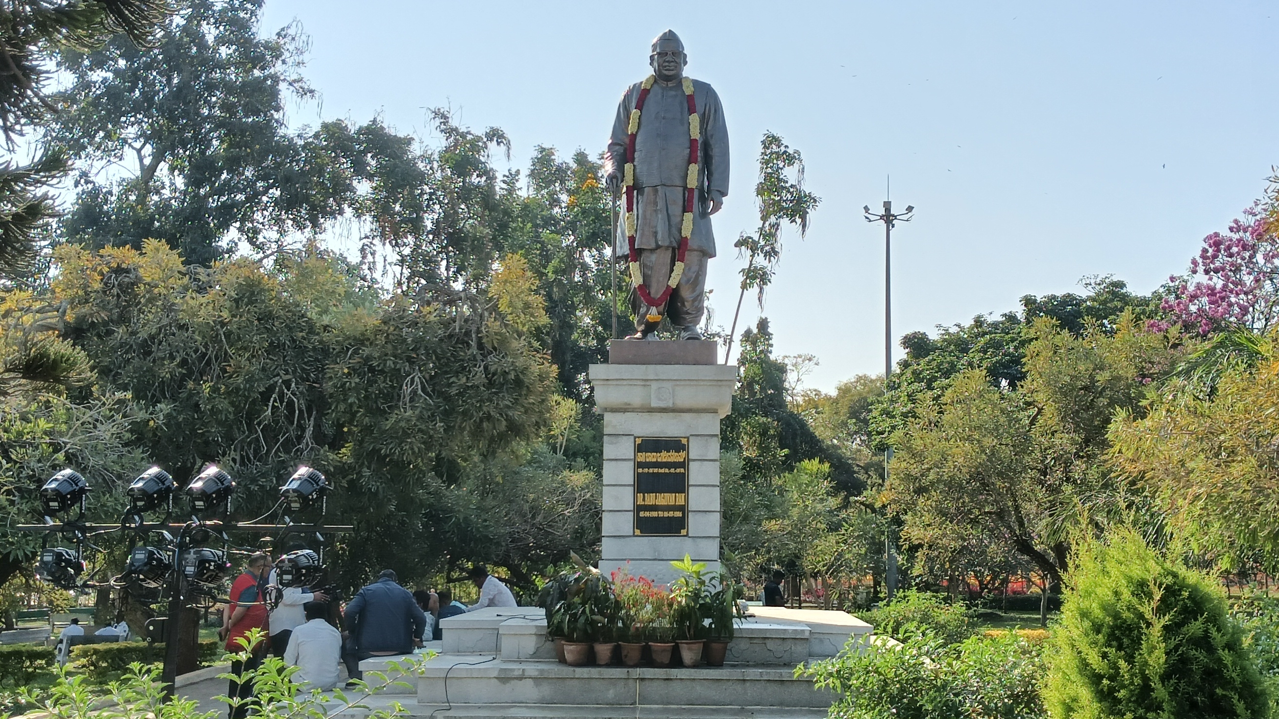 Statues of dignitaries in the premises of the Vidhana Soudha