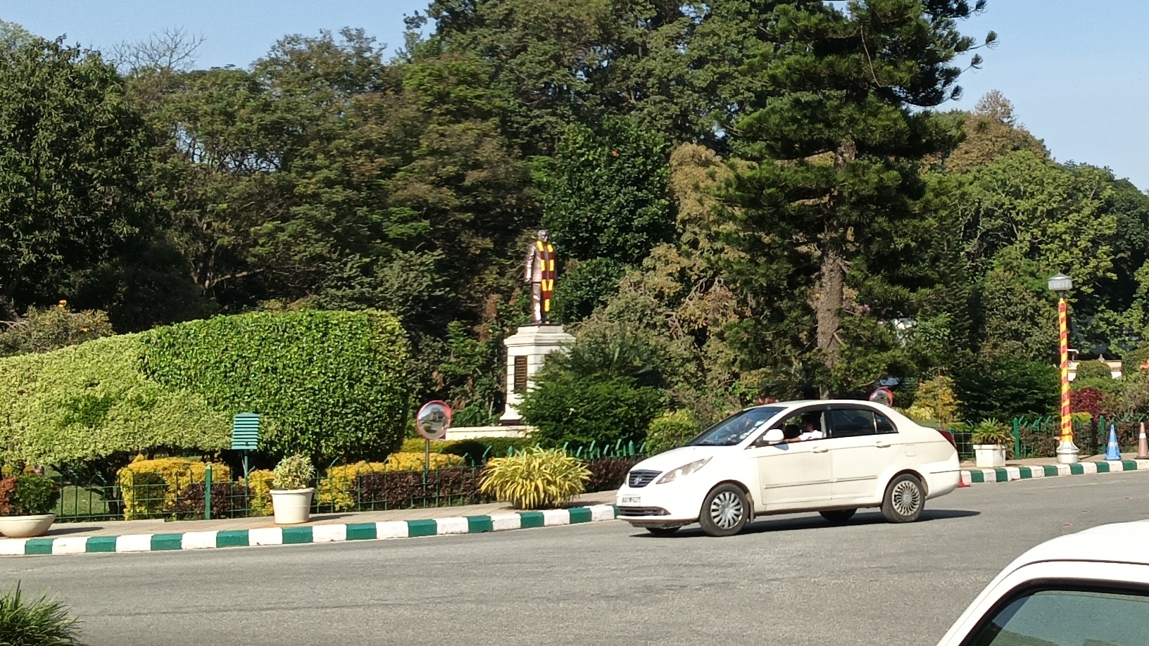 Statues of dignitaries in the premises of the Vidhana Soudha