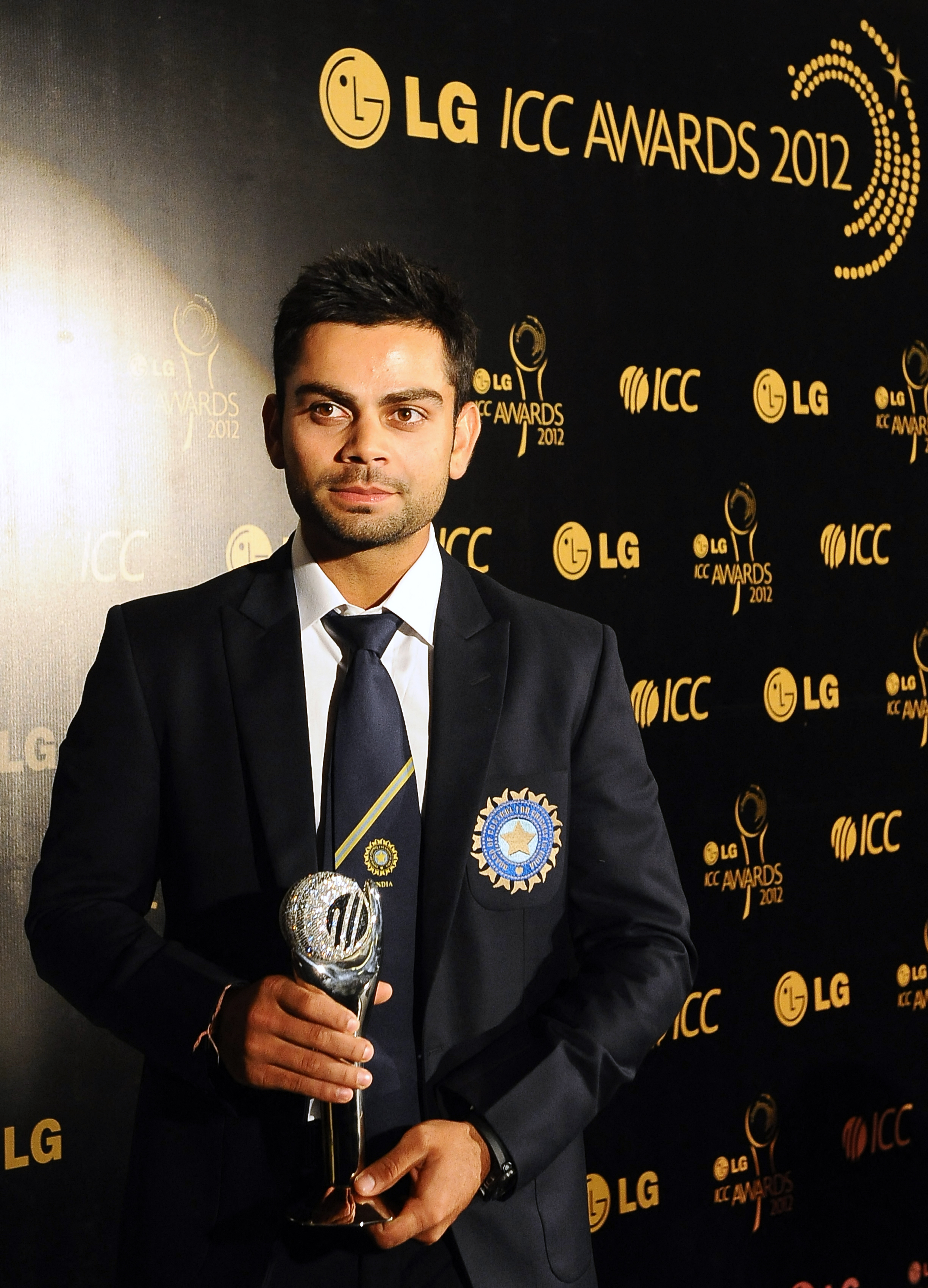 Virat Kohli with ICC Men's ODI Cricket of the Year award