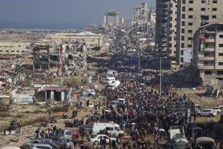 لاکھوں فلسطینی شمالی غزہ کی جانب کوچ کر تے ہوئے