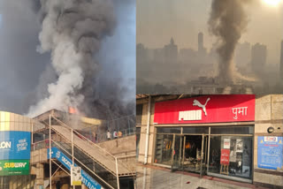 Thane fire massive fire breaks out in hypercity mall