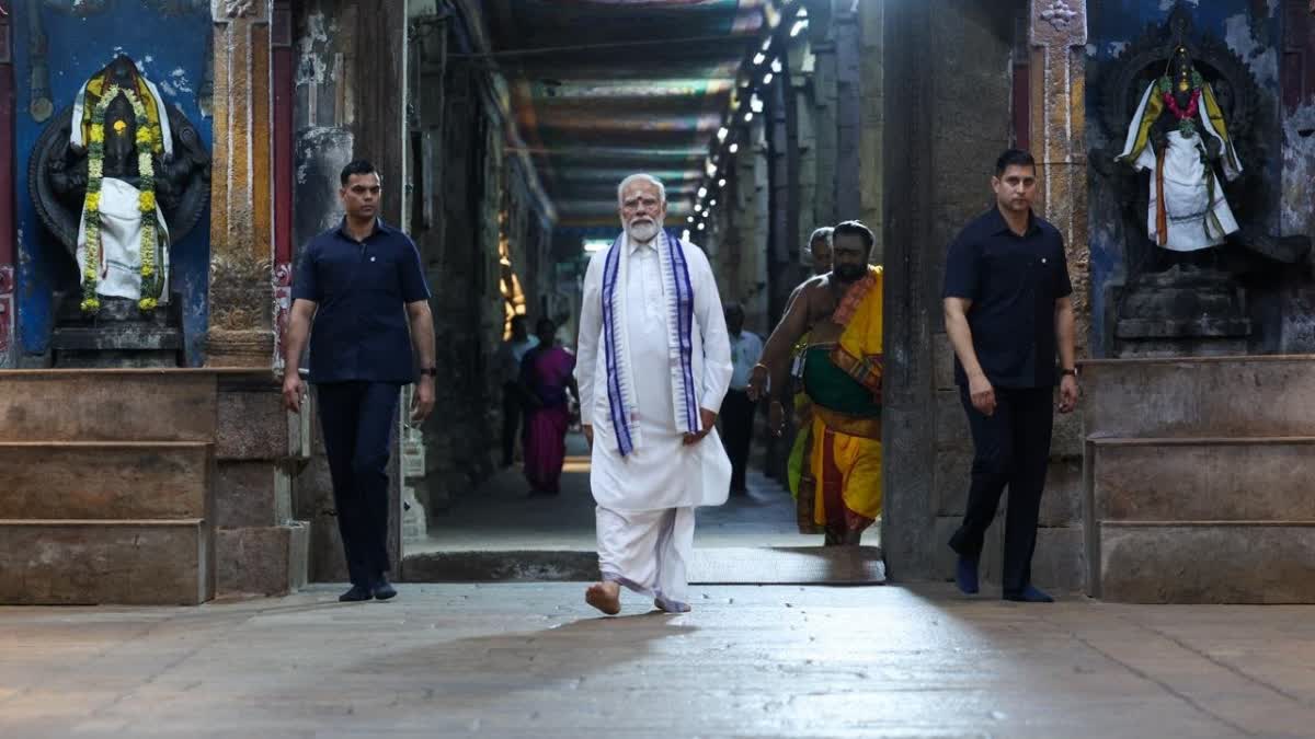 PM Narendra Modi visit Madurai Meenakshi Amman Temple