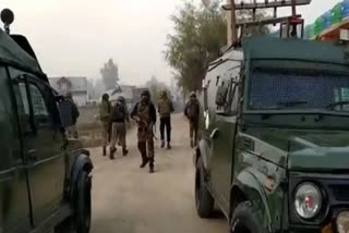 Security forces near the site of an encounter