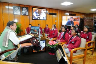 Students of MIT Met CM Pushkar Dhami