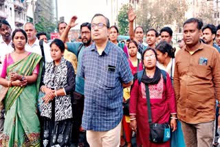 TMC Leader Kunal Ghosh with SLST  JOB ASPIRANTS