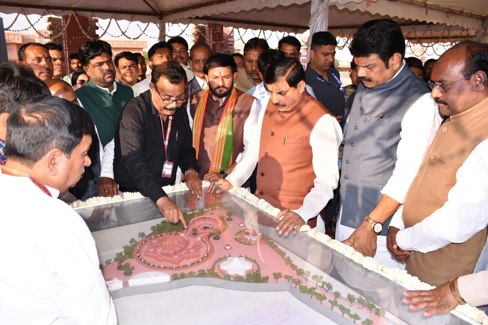 Mohan Yadav Observed model of Sant Ravidas temple