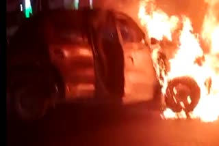 BURNING CAR