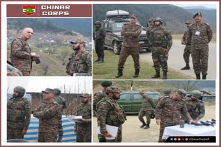 Etv BharatChinar Corps Commander visits North Kashmir to review security situation