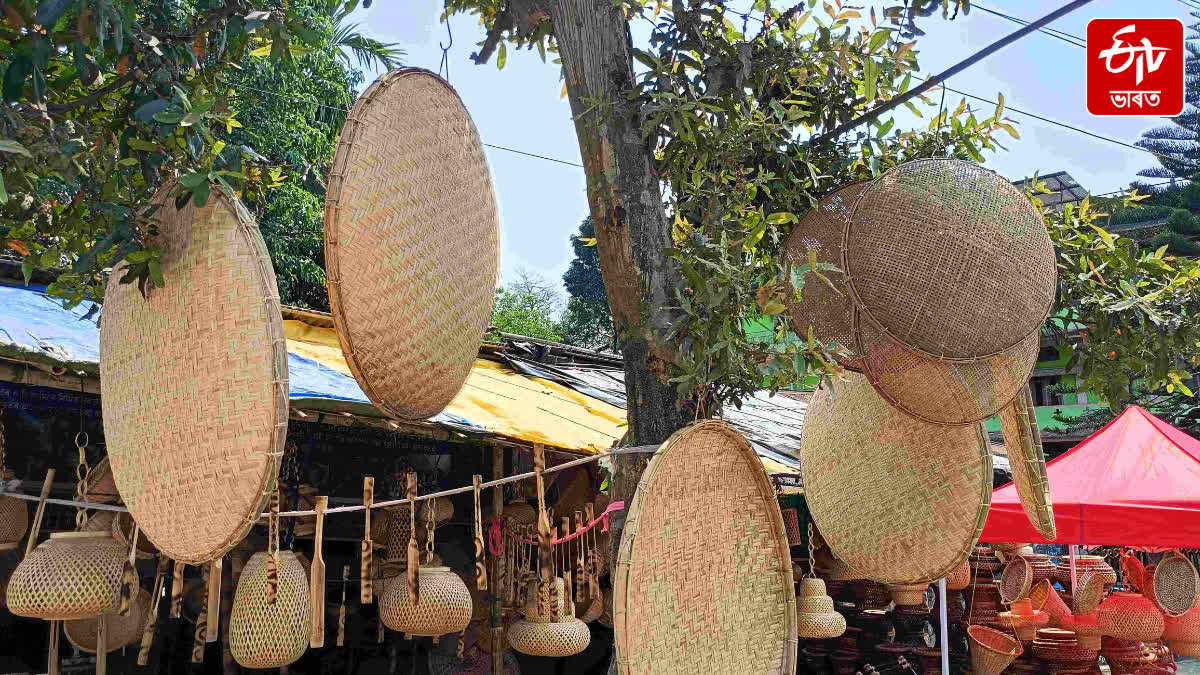 Many families have been employed by manufacturing bamboo cane products in Dhemaji