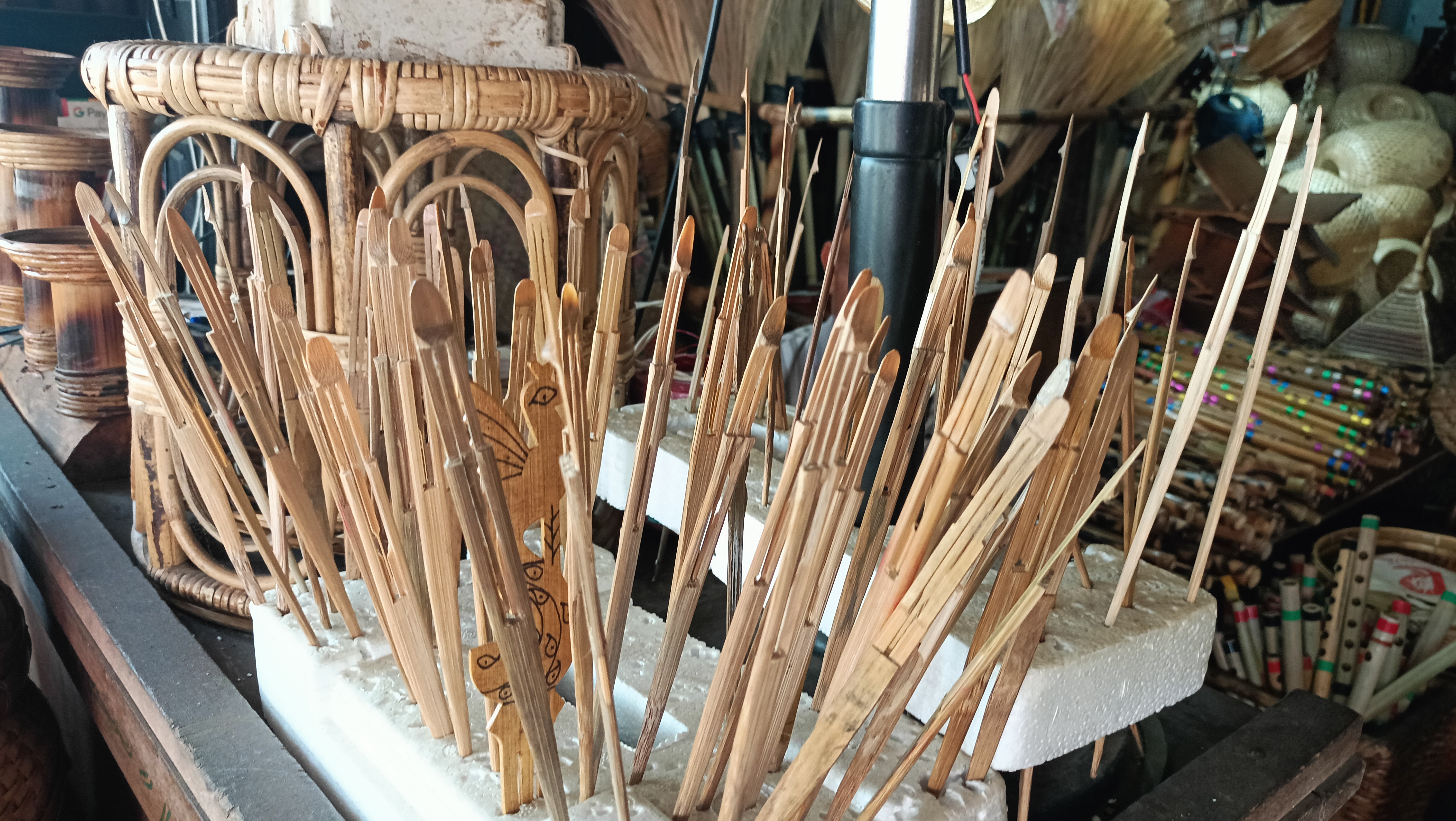 Many families have been employed by manufacturing bamboo cane products in Dhemaji