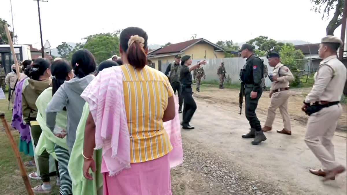 Manipur repolling at 6 polling stations (photo ANI)