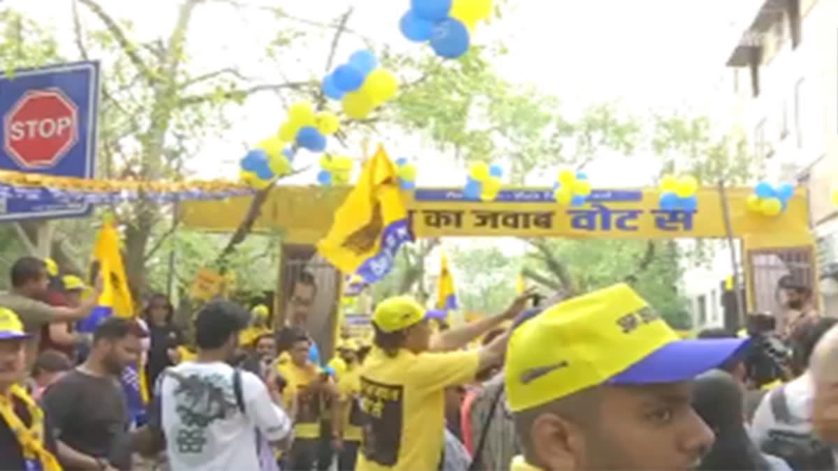 AAP Holds 'Walk for Kejriwal' Walkathon in Protest against Arrest of Delhi CM