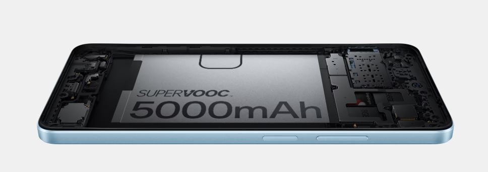 Oppo A60 સ્માર્ટફોનમાં 5000mAh બેટરી છે અને તે 45W સુપર VOOC ચાર્જિંગને સપોર્ટ કરે છે.