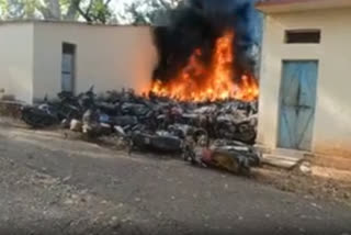fire in seized vehicles