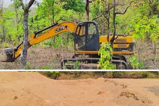 Illegal mining of sand