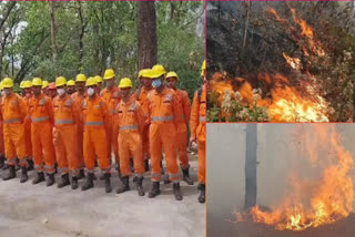 The Indian Air Force (IAF) helicopter has been used in firefighting operations in Uttarakhand's forests, bringing the fire under control in several areas. The fires are gradually being controlled, with Marora and Khanana civil areas in the Maniknath range of the Narendranagar forest division completely extinguished.