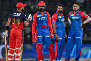 Virat Kohli and KL Rahul Argue  Virat Kohli KL Rahul Fight  DC vs RCB Kohli Rahul Fight  Virat Kohli Kantara Celebration