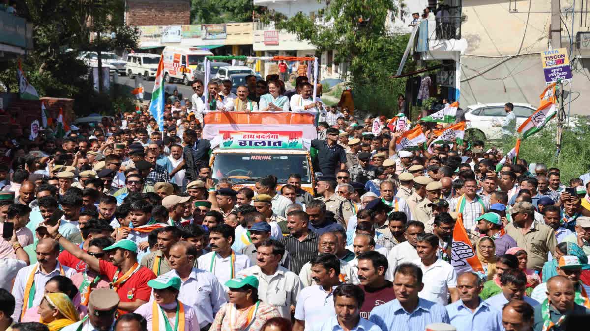 Priyanka Gandhi road show