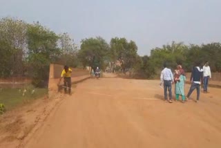 road construction in Sakti