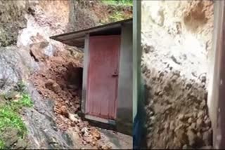 KATTAKKADA LANDSLIDE  GRAVE FELL ON THE TOP OF HOUSE  കാട്ടാക്കട മണ്ണിടിച്ചില്‍  കല്ലറ വീടിനുമുകളിലേക്ക് പതിച്ചു