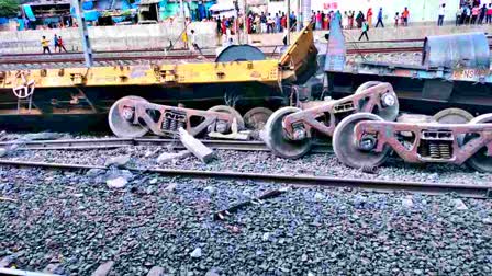 Goods Train Derailed At Palghar