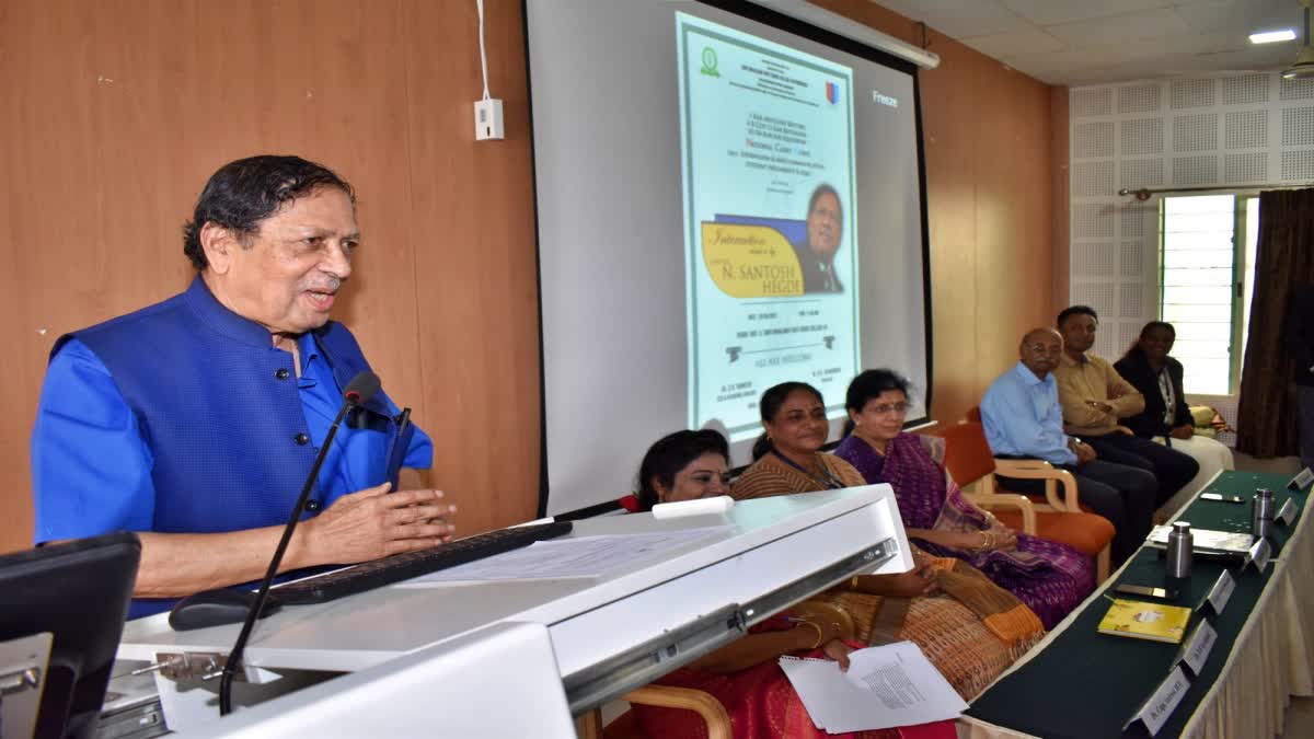 Lokayukta Retired Justice Santosh Hegde spoke in the dialogue program.