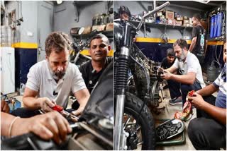 rahul gandhi bike mechanic
