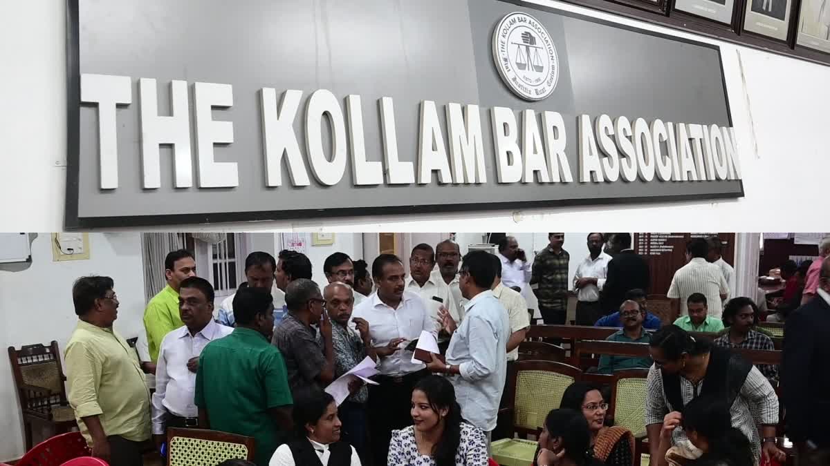 KOLLAM NEWS  KOLLAM DISTRICT COURT  ADVOCATES PROTESTING  COURT NEWS