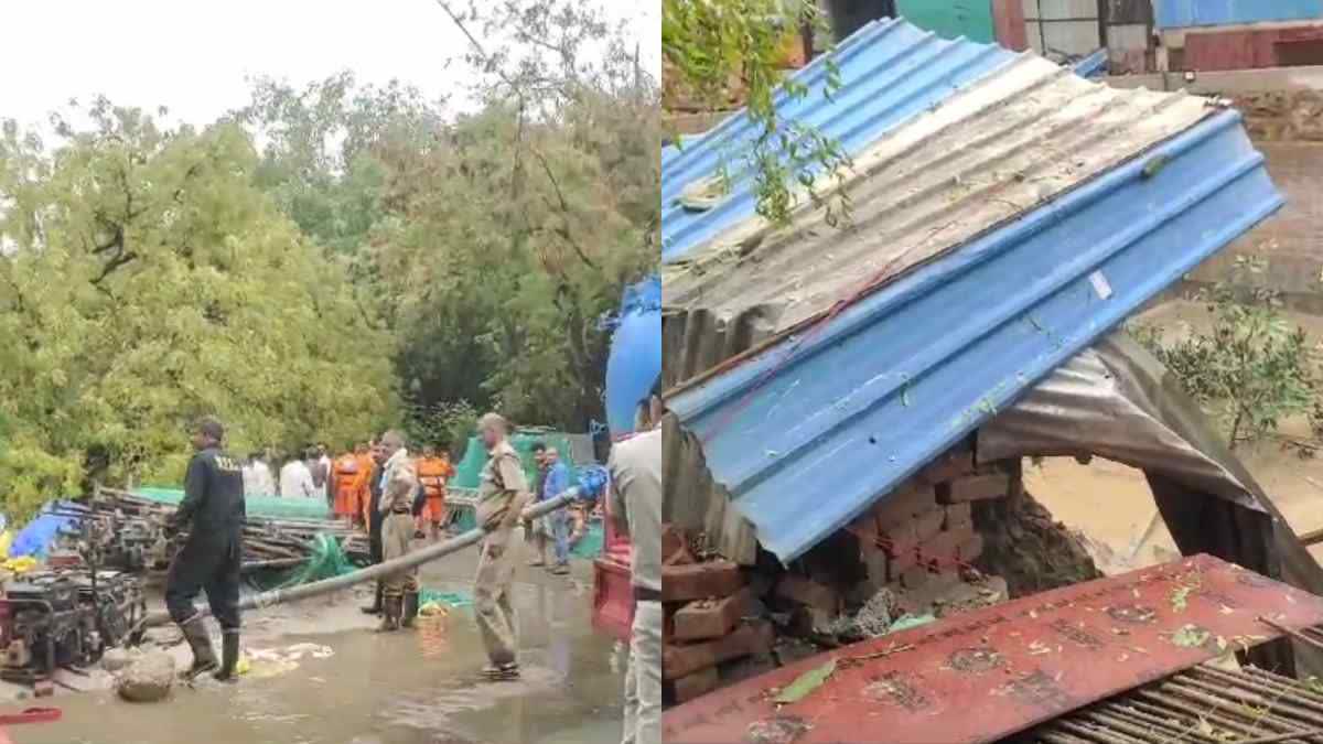 दिल्ली के वसंत विहार में निर्माणाधीन बेसमेंट के गड्ढे में गिरे तीन मजदूर