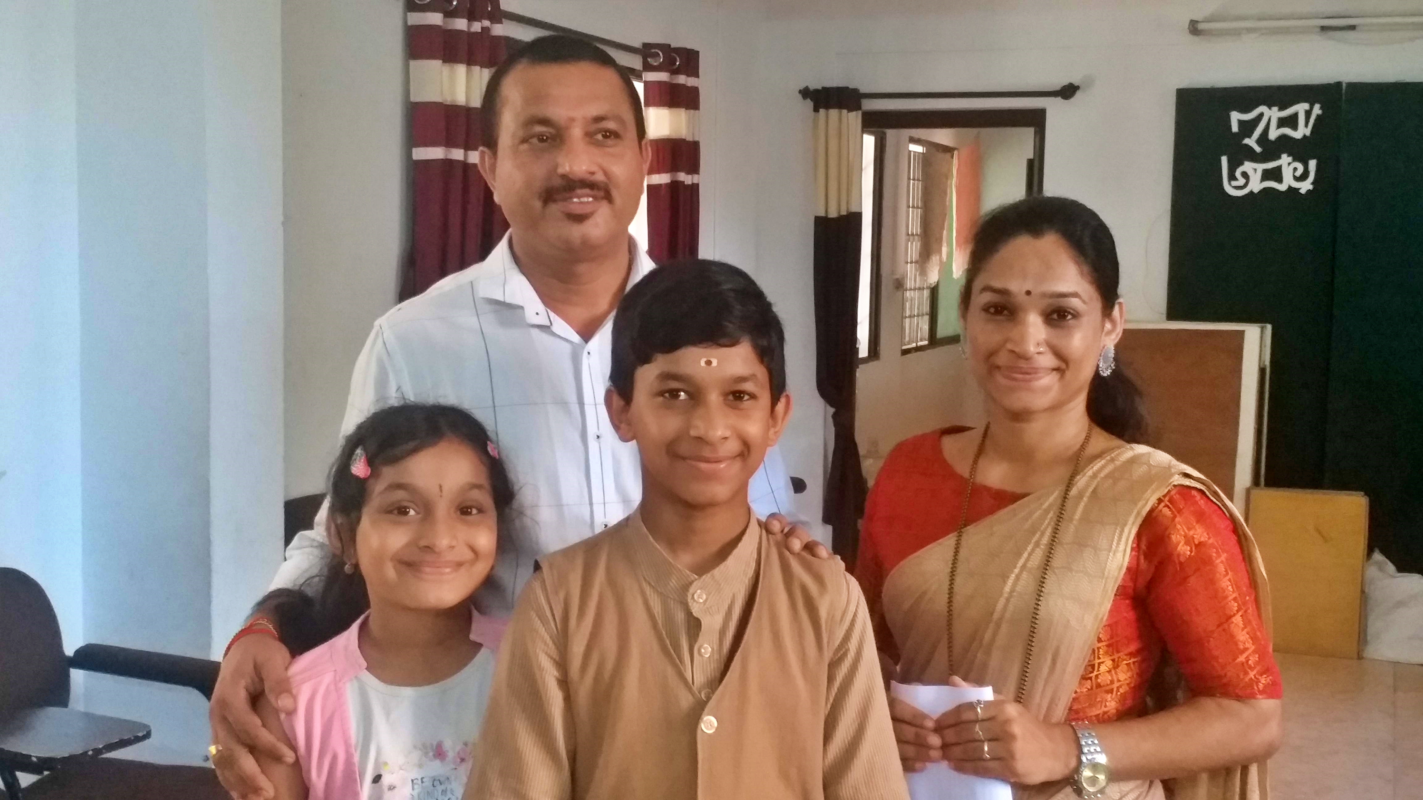 Anvesh Ambekallu with parents