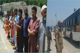 The first batch of Amarnath pilgrims entered the Kashmir valley