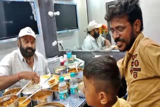 Nandamuri Balakrishna Having Lunch With his fan in Kurnool District