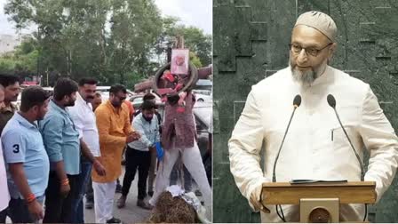 PROTEST AGAINST OWAISI OVER JAY PALESTINE