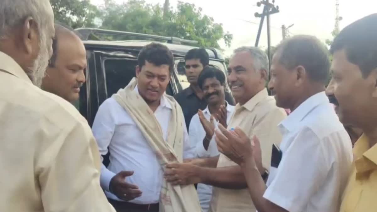 gosani block chairman facilitated Andhra minister