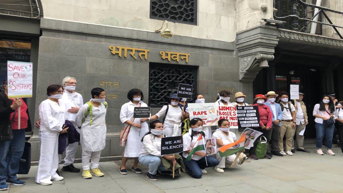 Protest in London Over Manipur
