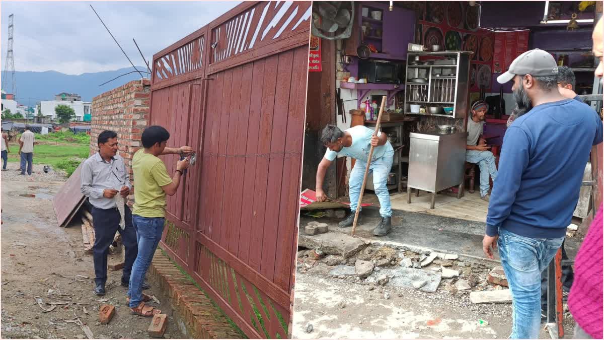 Administration Demolish Encroachments in Mussoorie