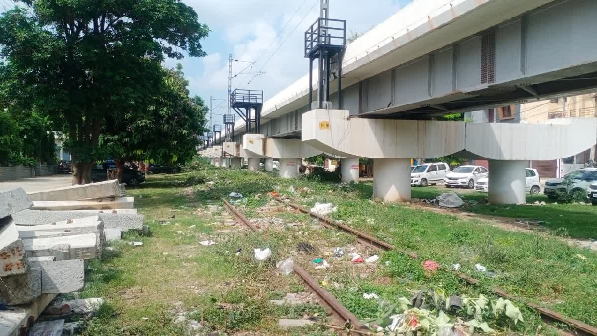 elevated railway track in rohtak