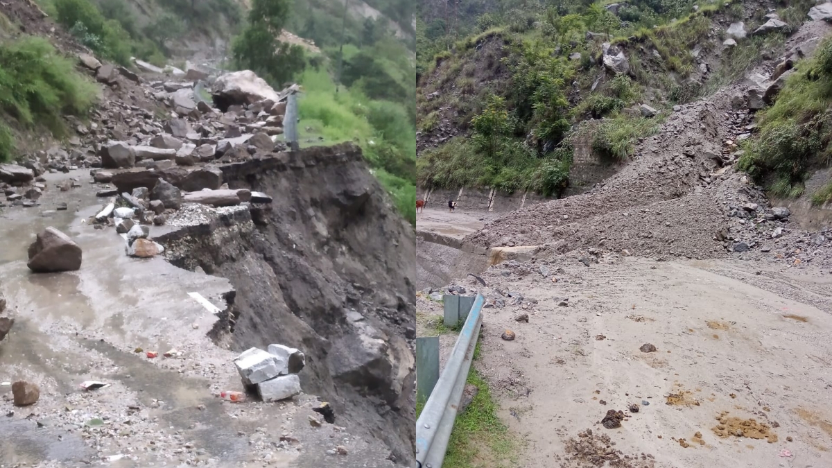 NH-5 closed due to Landslide In Shimla.