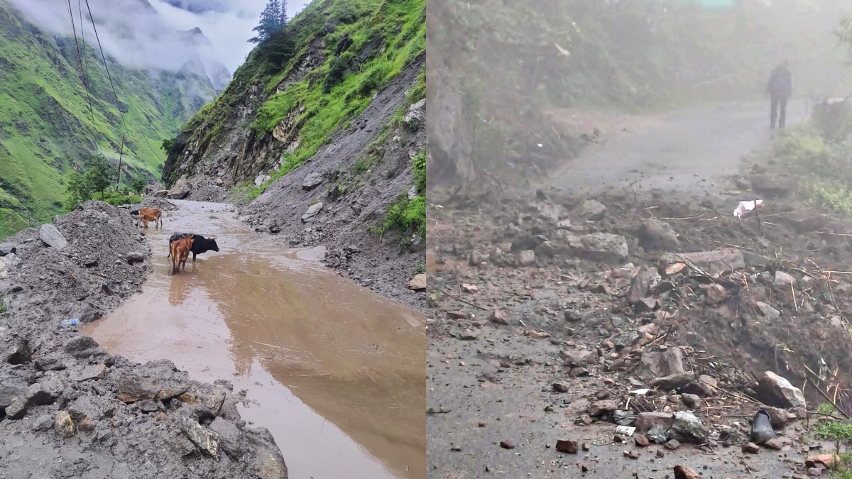 NH-5 closed due to Landslide In Shimla.