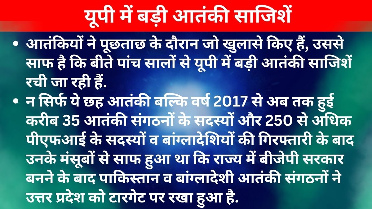 पांच वर्षों में यूपी ATS ने पकड़े 35 से अधिक स्लीपर मॉड्यूल.