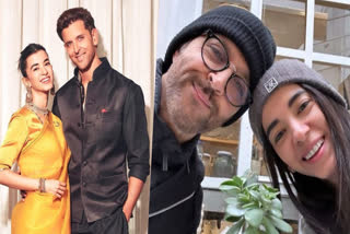 Hrithik Roshan and his girlfriend, Saba Azad, are currently enjoying a vacation in Argentina. Saba shared their whereabouts on her Instagram page, posting two selfies from a restaurant outing in Buenos Aires. In one photo, Hrithik is seen wearing a black sleeveless T-shirt and a cap, with a cake and a drink in front of him. Saba affectionately referred to him as her "hippo heart" in the caption. Another selfie showed them both dressed in winter clothes and woolen caps, captioned "Buenos Dias."