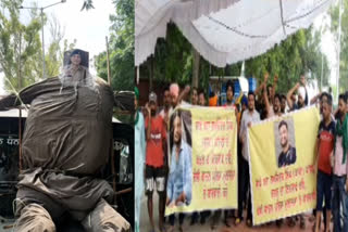 After the death of the youth, the family was angry with the police, the effigy of the SSP of Sangrur was blown up.