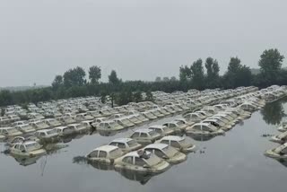 Cars Stuck In Flood Water