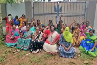 Wife Protest Infront Of Husband House