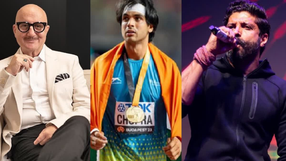 Anupam Kher and other celebs Congratulate Neeraj Chopra wins historic World Athletics Championships gold in javelin final