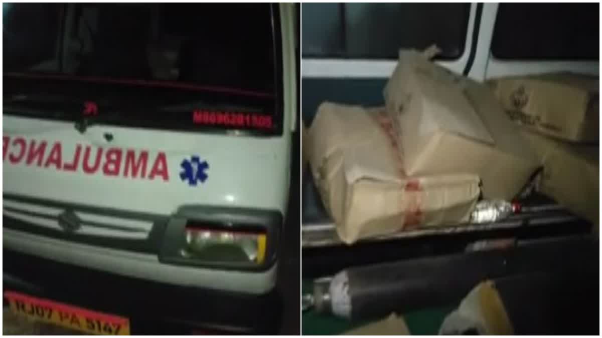 liquor seized from Ambulance in Bikaner