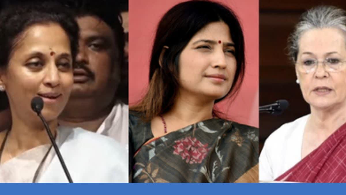 Supriya Sule, Dimple Yadav, Sonia Gandhi