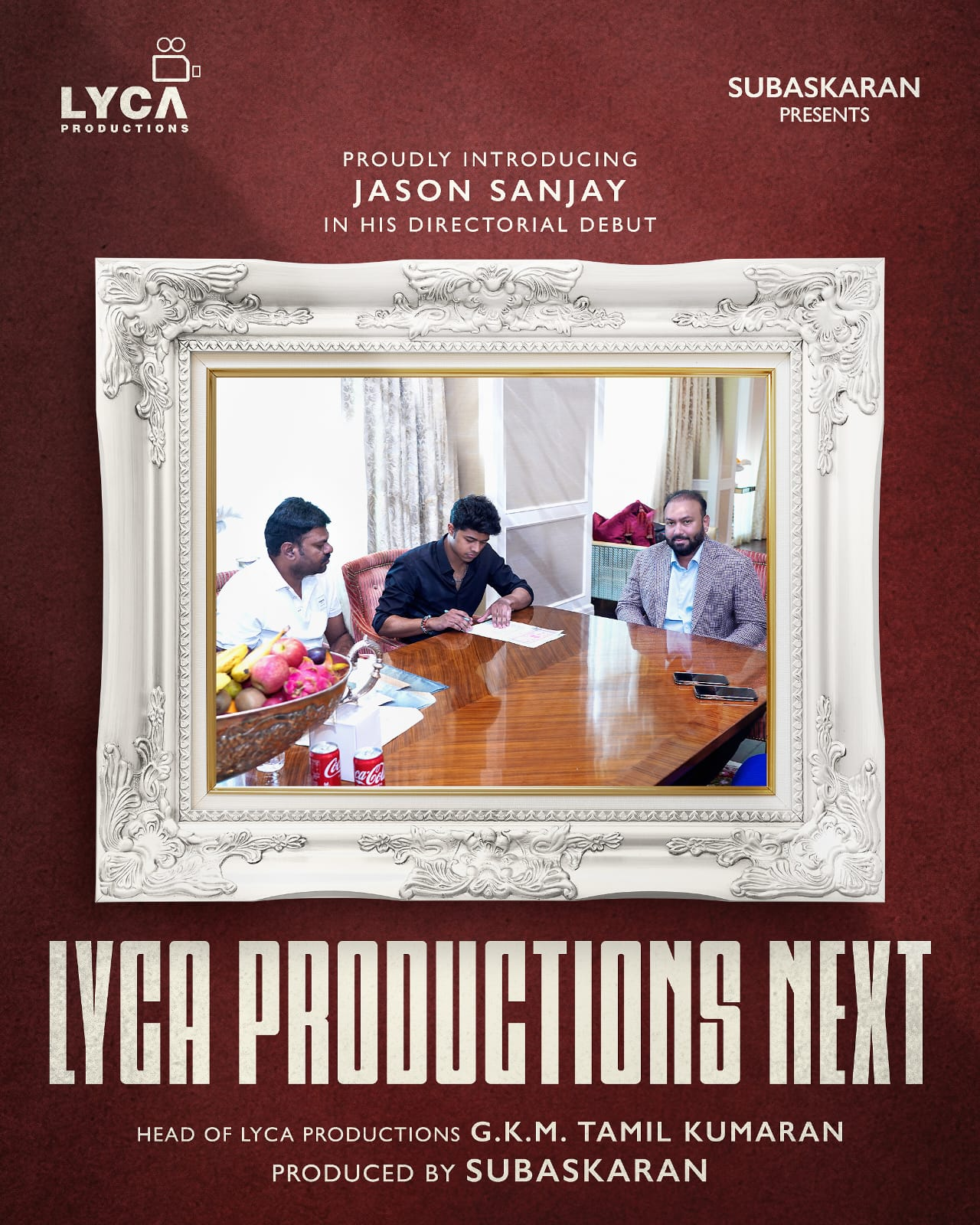 Jason Sanjay Directorial Debut Lyca Productions  Jason Sanjay  Jason Sanjay With Lyca Productions  Lyca Productions new movie  Lyca Productions upcoming movies  Jason Sanjay Directorial Debut  വിജയ്‌യുടെ മകൻ ജേസൺ സഞ്ജയ്  വിജയ്‌യുടെ മകൻ ജേസൺ സഞ്ജയ് സംവിധായകനാകുന്നു  സംവിധായകനാകാൻ വിജയ്‌യുടെ മകൻ  സംവിധായകനാകാൻ വിജയ്‌യുടെ മകൻ ജേസൺ സഞ്ജയ്  ജേസൺ സഞ്ജയ്‌  ജേസൺ സഞ്ജയ്‌ സിനിമ  jason sanjay debut  Jason Sanjay about first Film  Lyca Productions Founder A Subaskaran